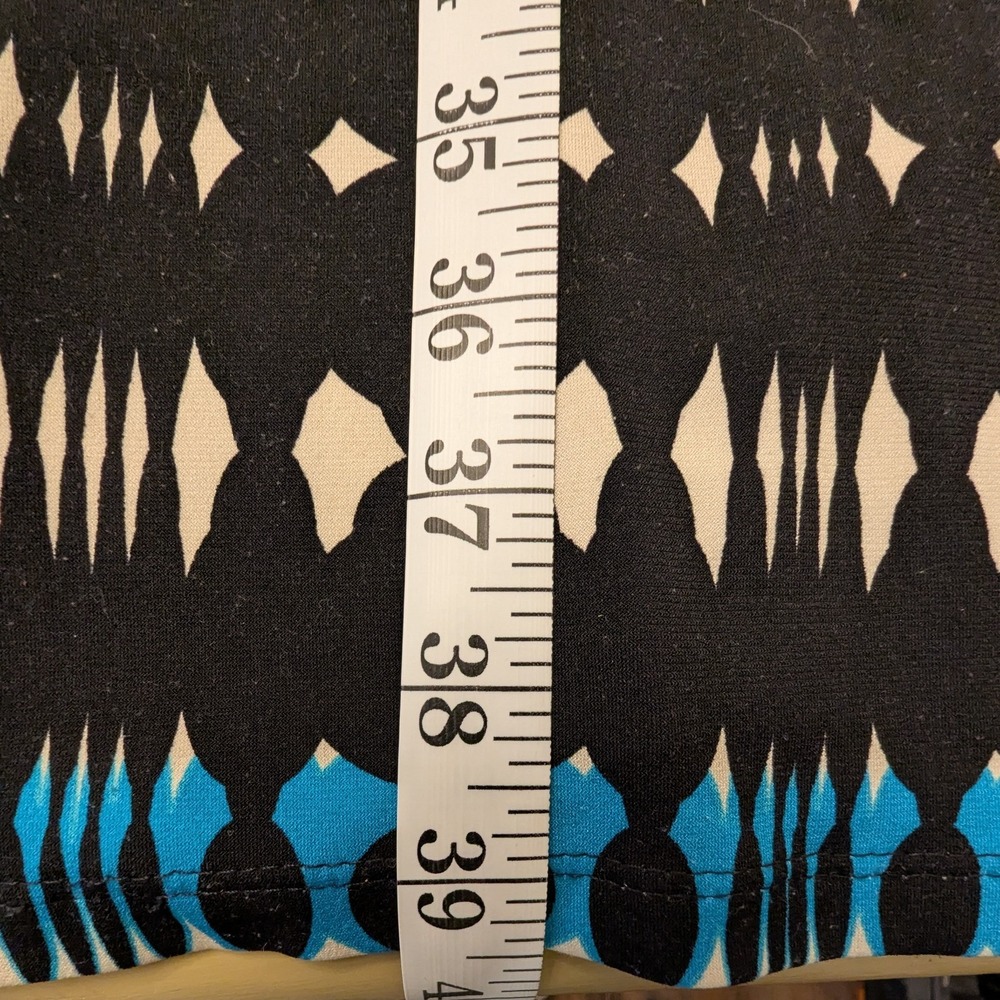 Womens Size 16 Midi Dress Abstract Print Sleeveless Lightweight Career Church - Picture 5 of 7